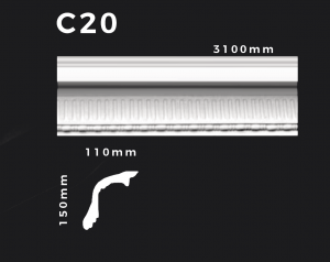 Deckenleiste C20 – Gipsstuck | STUCK-PS Hamburg