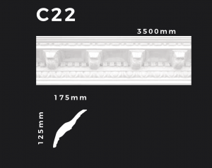Deckenleiste C22 – Gipsstuck | STUCK-PS Hamburg