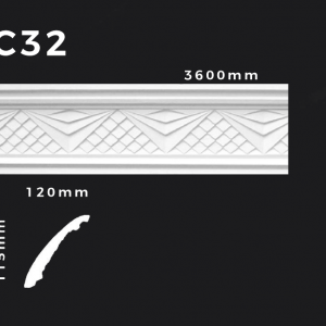 Produkte 9 Deckenleiste C32 – Gipsstuck | STUCK-PS Hamburg