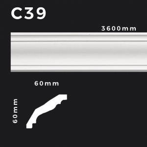 Produkte 1 Deckenleiste C39 – Gipsstuck | STUCK-PS Hamburg