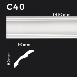 Produkte 3 Deckenleiste C40 – Gipsstuck | STUCK-PS Hamburg