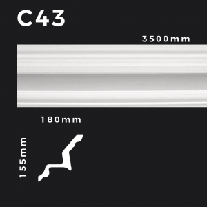 Produkte 7 Deckenleiste C43 – Gipsstuck | STUCK-PS Hamburg