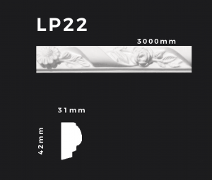 Flachleiste LP22 – Gipsstuck | STUCK-PS Hamburg