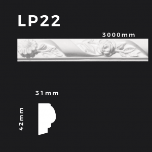 Flachleiste LP22 – Gipsstuck | STUCK-PS Hamburg
