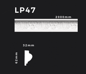 Flachleiste LP47 – Gipsstuck | STUCK-PS Hamburg