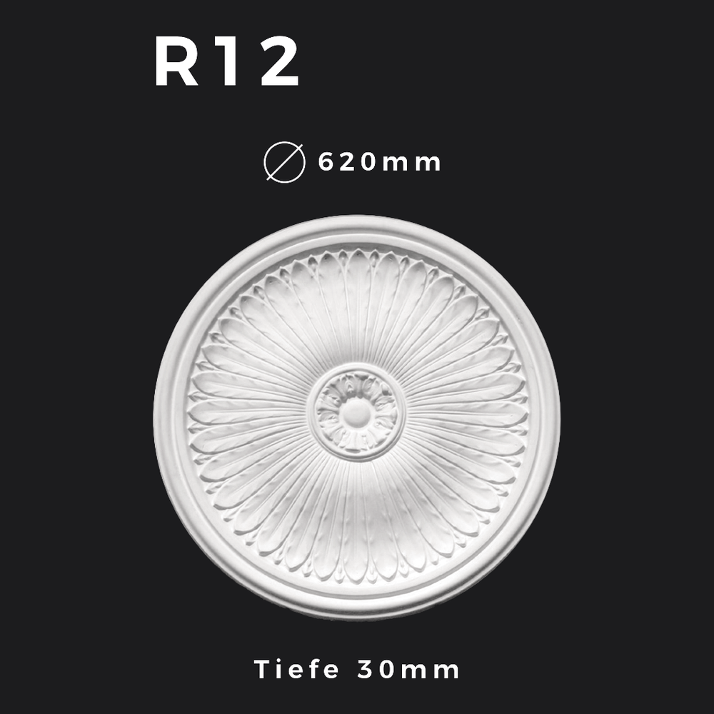 Rosette R12 – Gipsstuck | STUCK-PS Hamburg 1 Rosette R12 – Gipsstuck | STUCK-PS Hamburg