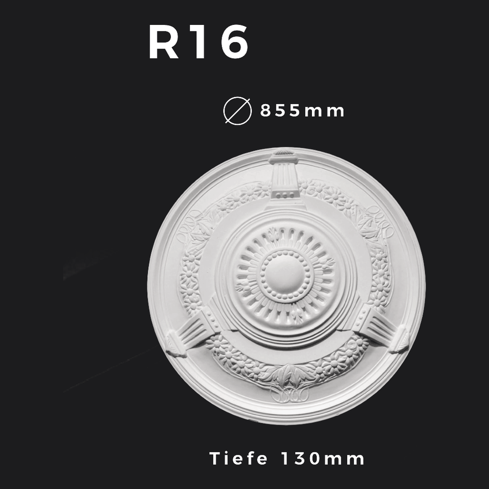 Rosette R16 – Gipsstuck | STUCK-PS Hamburg 1 Rosette R16 – Gipsstuck | STUCK-PS Hamburg