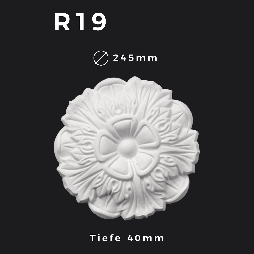 Rosette R19 – Gipsstuck | STUCK-PS Hamburg 1 Rosette R19 – Gipsstuck | STUCK-PS Hamburg