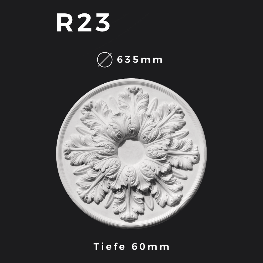 Rosette R23 – Gipsstuck | STUCK-PS Hamburg 1 Rosette R23 – Gipsstuck | STUCK-PS Hamburg