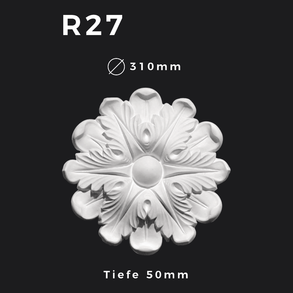 Rosette R27 – Gipsstuck | STUCK-PS Hamburg 1 Rosette R27 – Gipsstuck | STUCK-PS Hamburg