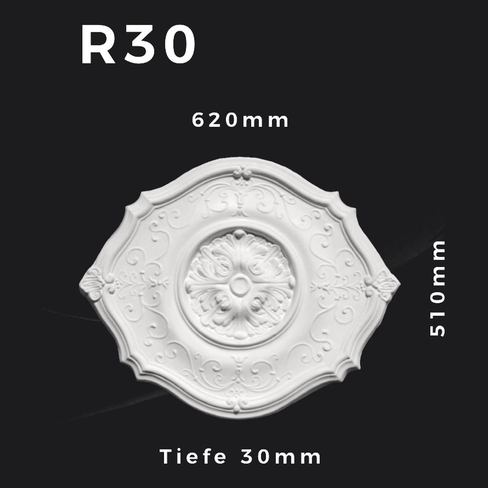 Rosette R30 – Gipsstuck | STUCK-PS Hamburg 1 Rosette R30 – Gipsstuck | STUCK-PS Hamburg