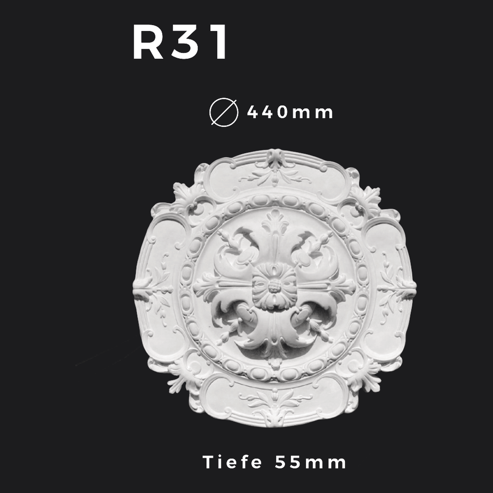 Rosette R31 – Gipsstuck | STUCK-PS Hamburg 1 Rosette R31 – Gipsstuck | STUCK-PS Hamburg