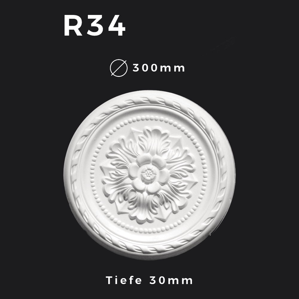 Rosette R34 – Gipsstuck | STUCK-PS Hamburg 1 Rosette R34 – Gipsstuck | STUCK-PS Hamburg