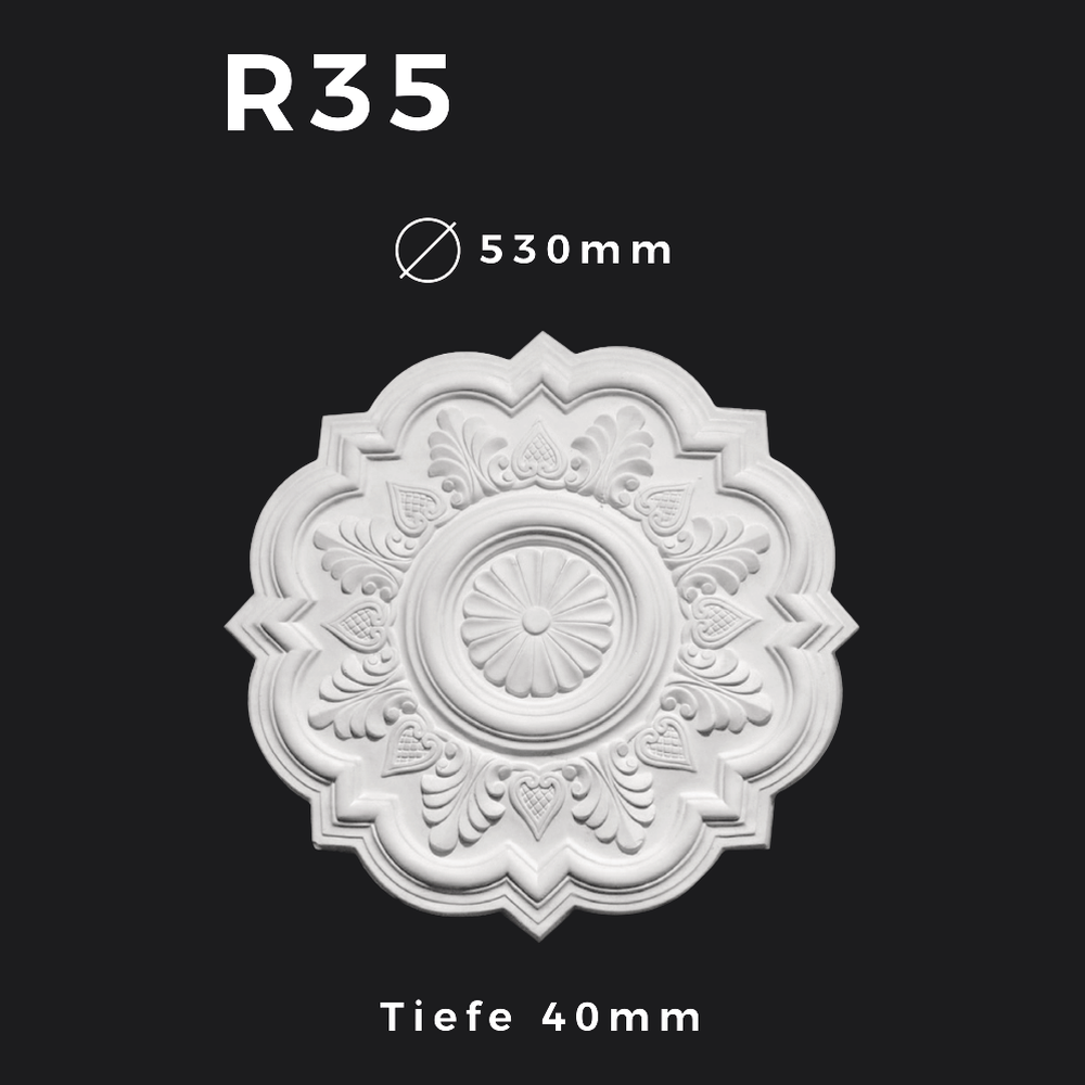 Rosette R35 – Gipsstuck | STUCK-PS Hamburg 1 Rosette R35 – Gipsstuck | STUCK-PS Hamburg