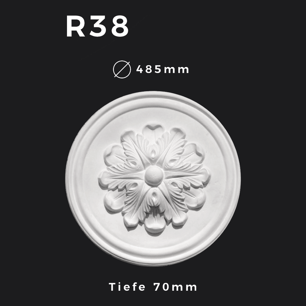 Rosette R38 – Gipsstuck | STUCK-PS Hamburg 1 Rosette R38 – Gipsstuck | STUCK-PS Hamburg