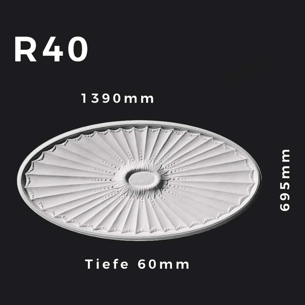 Rosette R40 – Gipsstuck | STUCK-PS Hamburg 1 Rosette R40 – Gipsstuck | STUCK-PS Hamburg