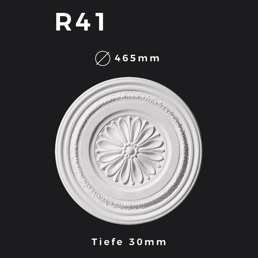 Rosette R41 – Gipsstuck | STUCK-PS Hamburg 1 Rosette R41 – Gipsstuck | STUCK-PS Hamburg