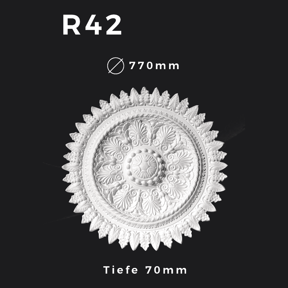 Rosette R42 – Gipsstuck | STUCK-PS Hamburg 1 Rosette R42 – Gipsstuck | STUCK-PS Hamburg