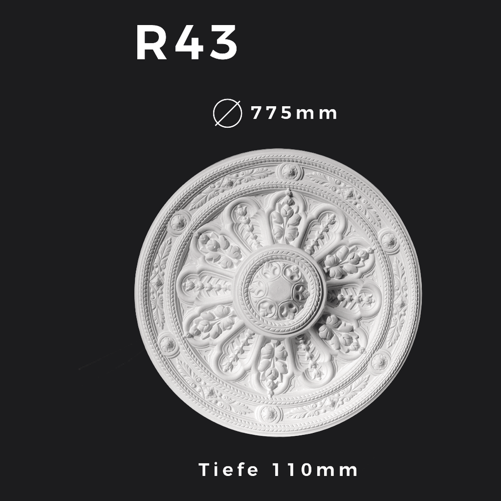 Rosette R43 – Gipsstuck | STUCK-PS Hamburg 1 Rosette R43 – Gipsstuck | STUCK-PS Hamburg