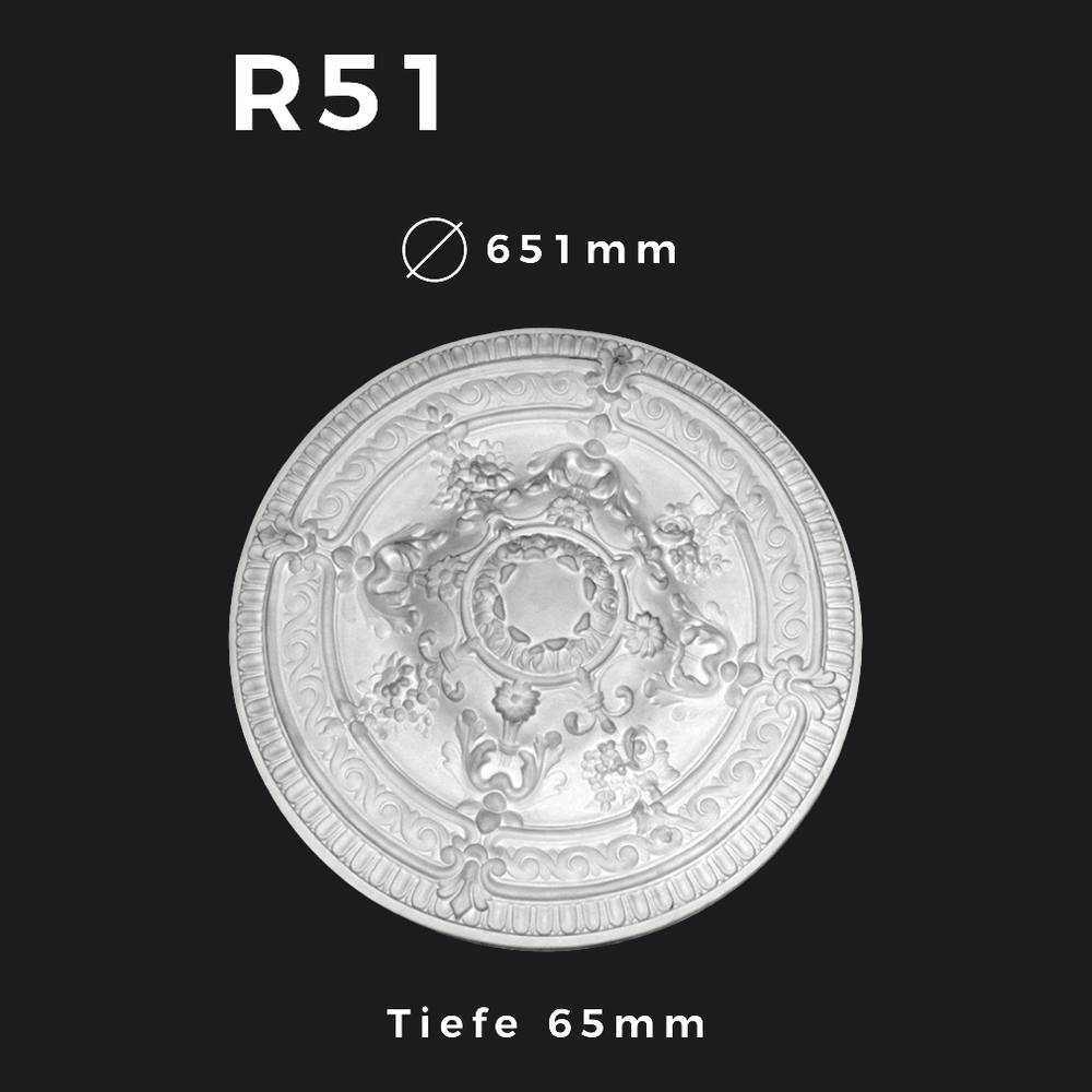 Rosette R51 – Gipsstuck | STUCK-PS Hamburg 1 Rosette R51 – Gipsstuck | STUCK-PS Hamburg