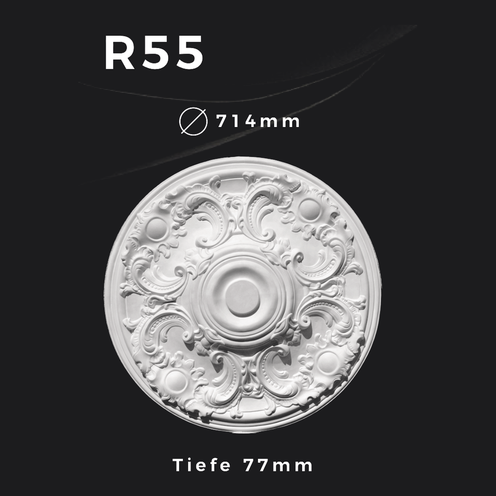 Rosette R55 – Gipsstuck | STUCK-PS Hamburg 1 Rosette R55 – Gipsstuck | STUCK-PS Hamburg