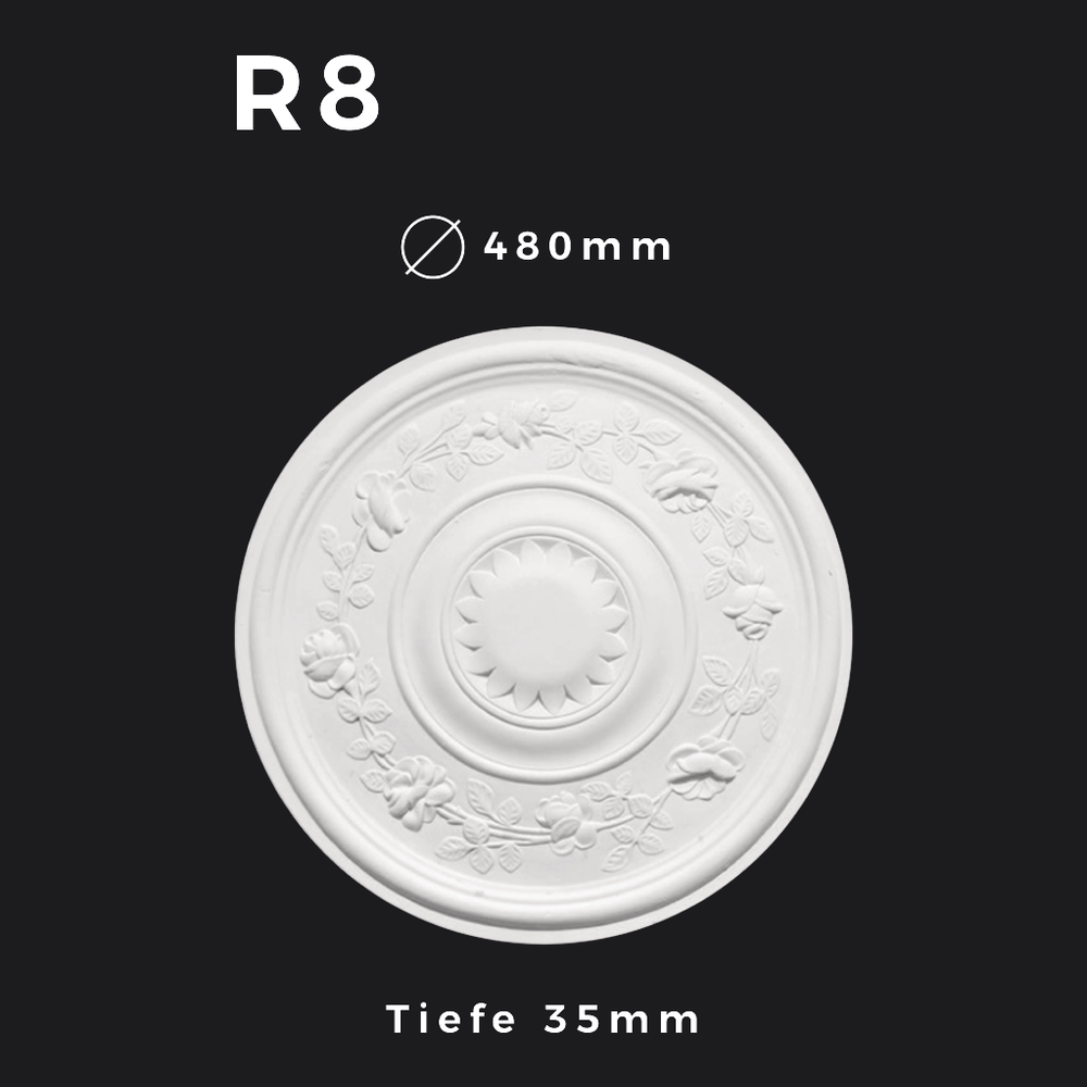 Rosette R8 – Gipsstuck | STUCK-PS Hamburg 1 Rosette R8 – Gipsstuck | STUCK-PS Hamburg